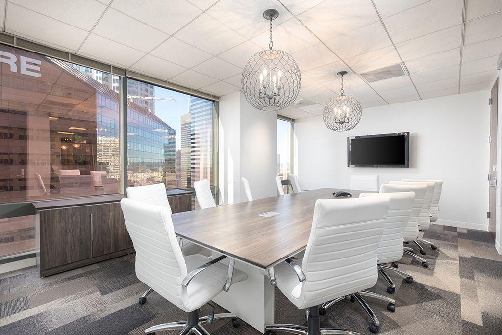 Large conference room with windows