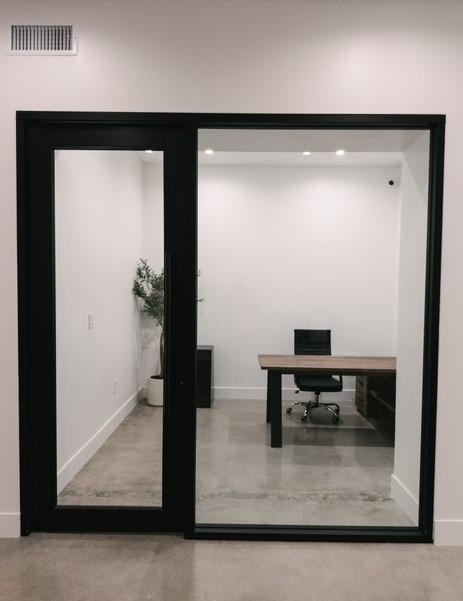 LFS Glass wall of office