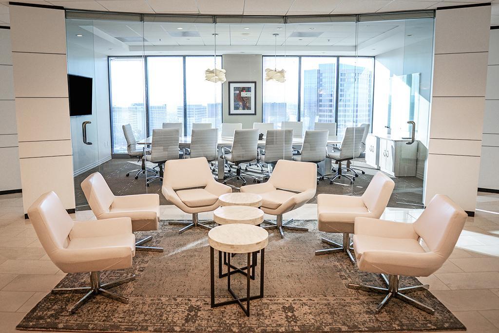 Seating adjacent to main conference room