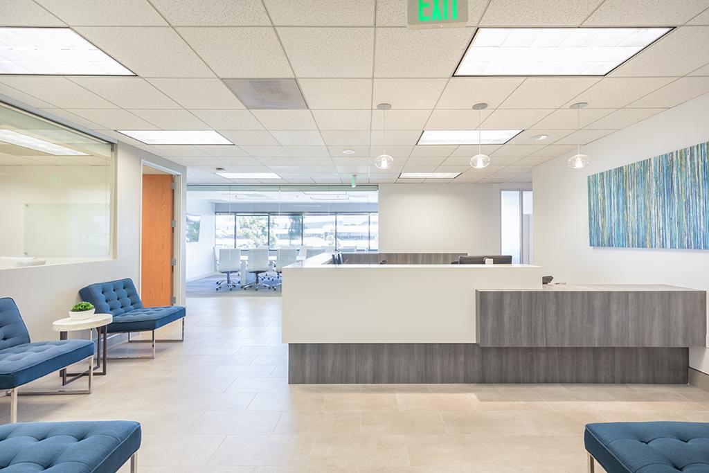 Reception and seating area