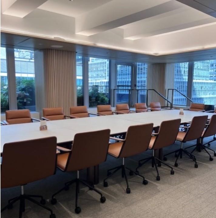 Board room in building tenant amenity space