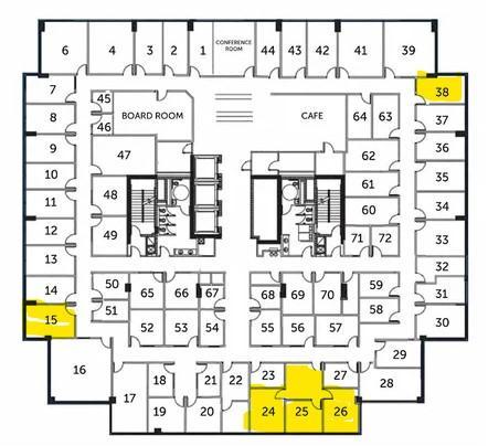 LFS 3-office suite plus bullpen, and 2 corner offices